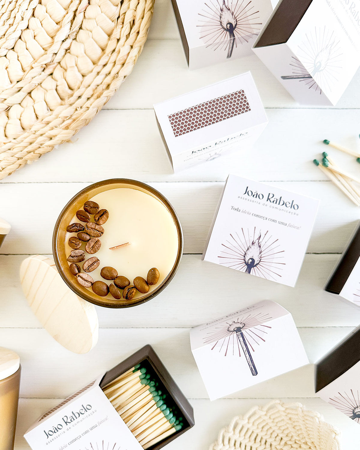 Brindes Personalizados • Presente Coffee Match → 5 Unidades