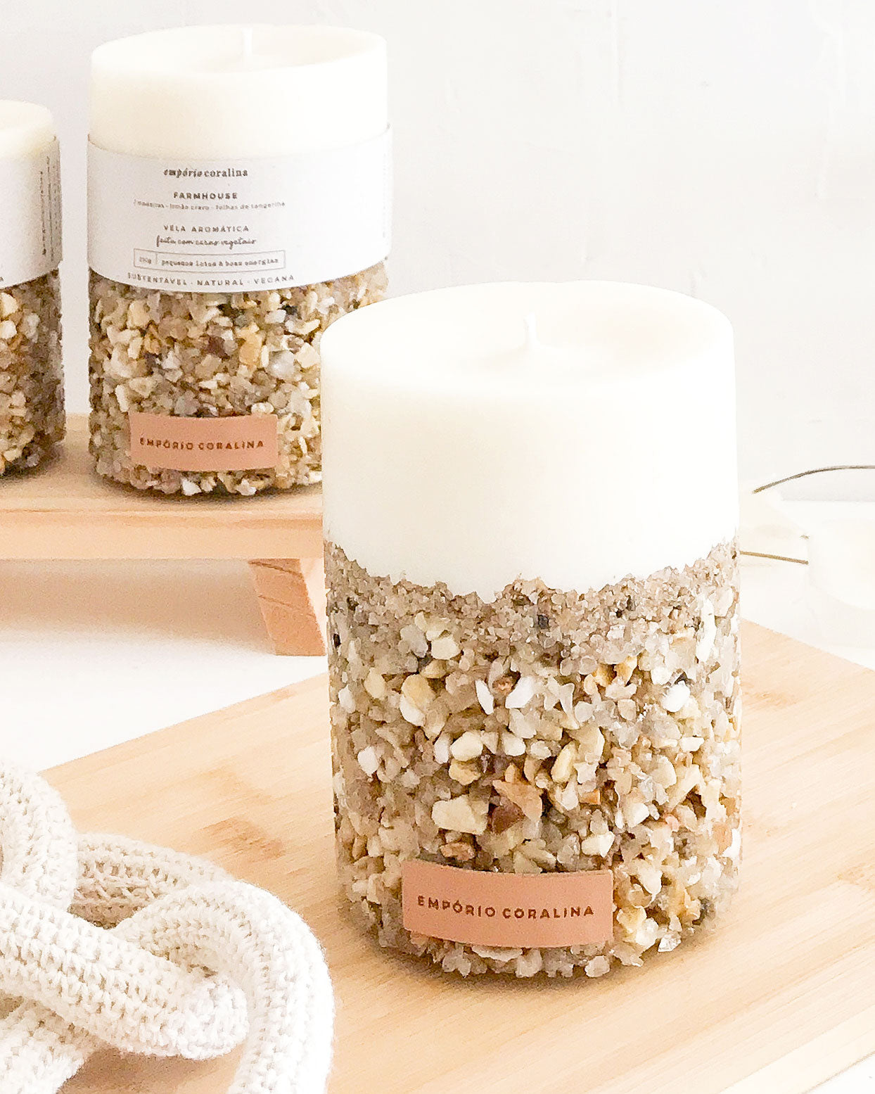 Velas Aromáticas - Pedras & Cristais • Pedras de Rio M