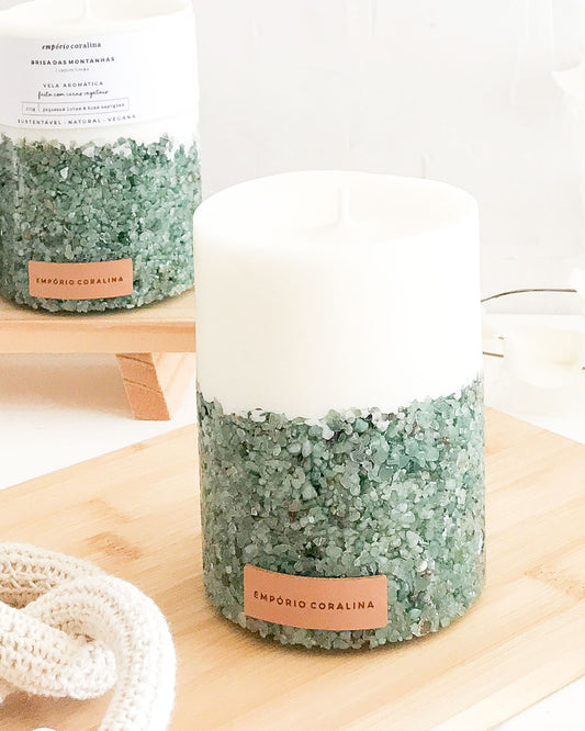 Velas Aromáticas - Pedras & Cristais • Quartzo Verde