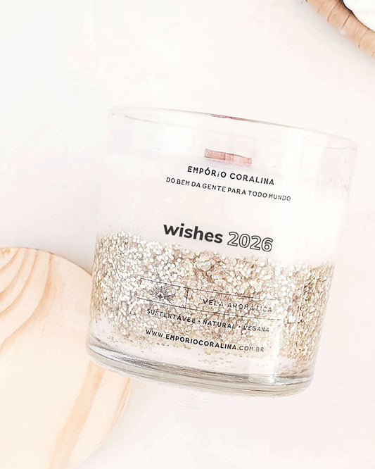 Vela Aromática Vegana • Wishes 2026