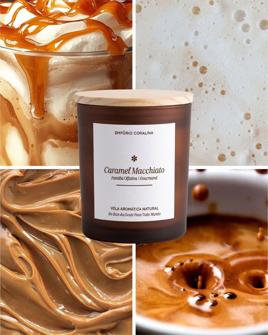 Vela Aromática Bossa • Caramel Macchiato • Café, Caramelo & Baunilha