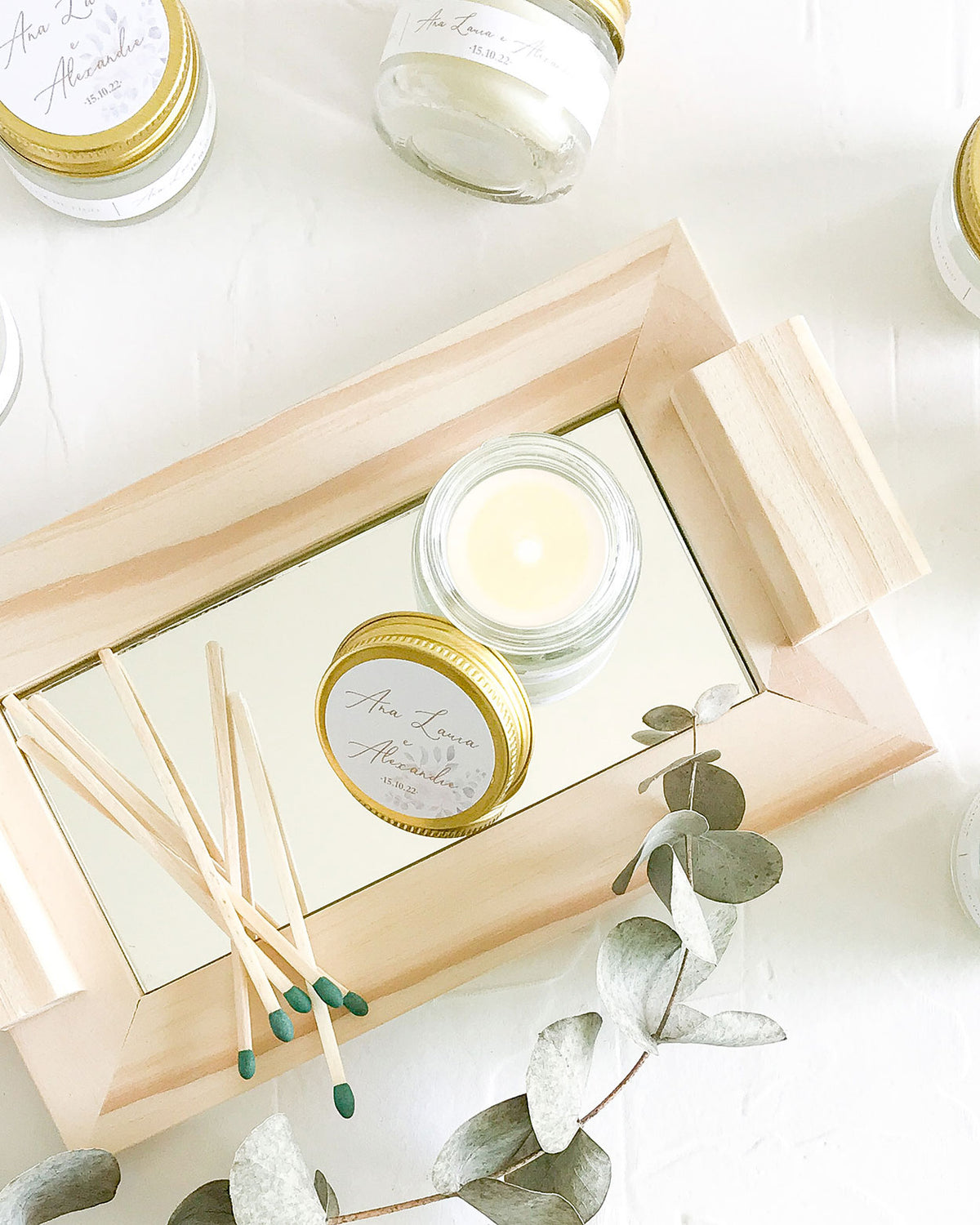 Lembranças Personalizadas • Vela Aromática Essência → 10 Unidades