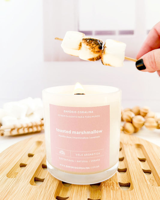 Vela Aromática Vegana • Toasted Marshmallow • Bossa