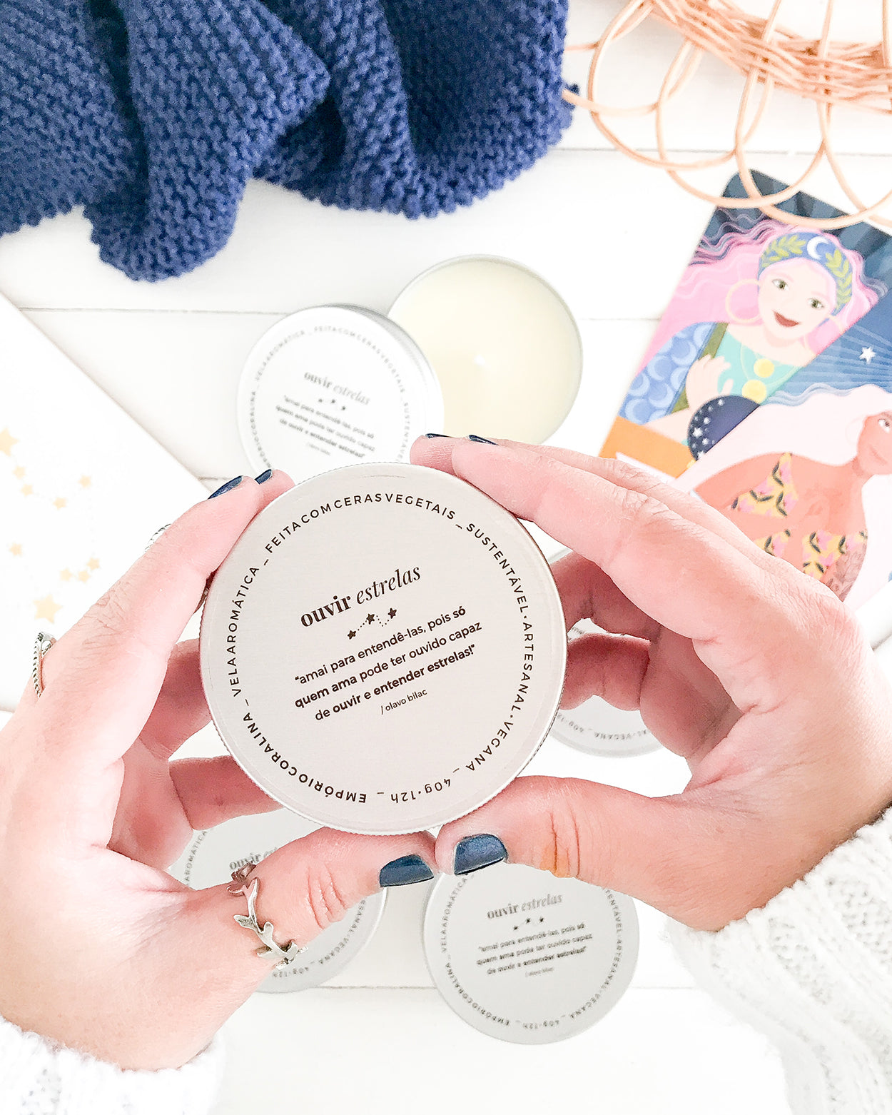 Vela Aromática Vegana • Travel Tin • Prata