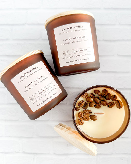 Vela Aromática Vegana • Caramel Macchiato • Bossa
