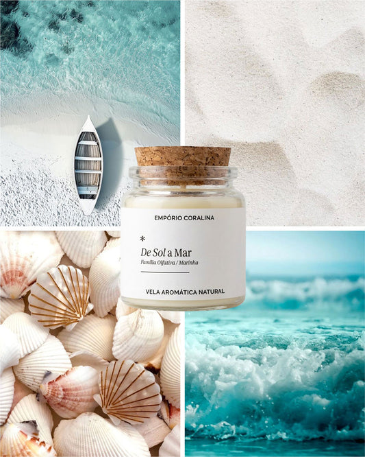 Vela Aromática Cora • De Sol a Mar • Melão, Lírio do Vale & Musk