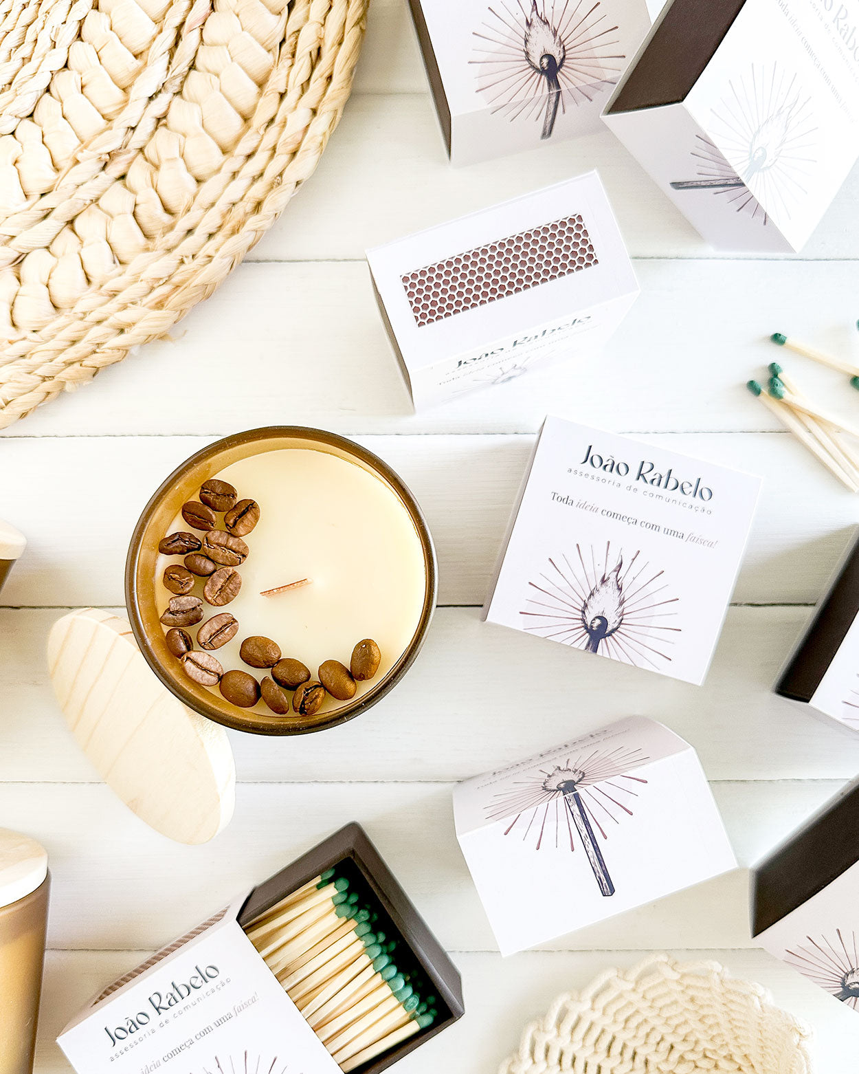 Brindes Personalizados • Presente Coffee Match → 5 Unidades