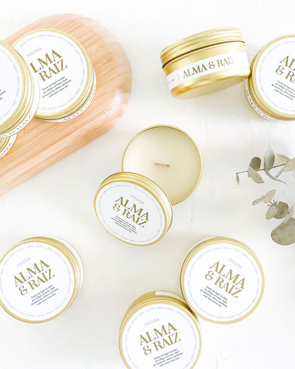 Brindes Personalizados • Vela Aromática Travel Tin → 10 Unidades