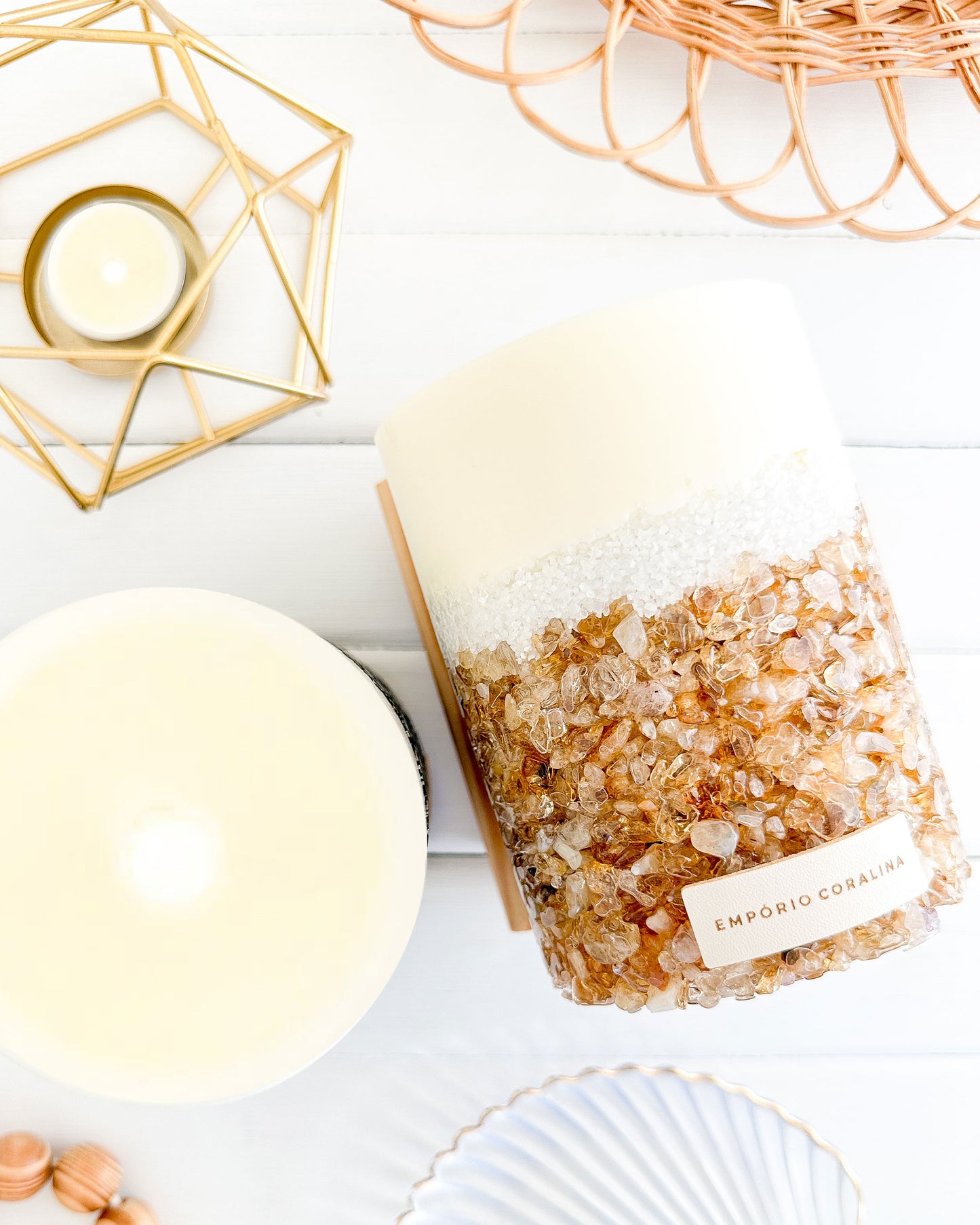 Velas Aromáticas - Pedras & Cristais • Citrino M