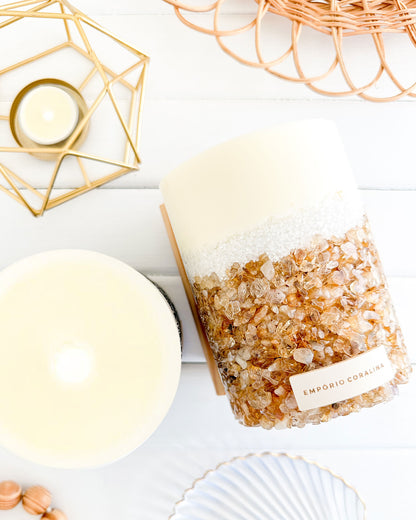 Velas Aromáticas - Pedras & Cristais • Citrino M