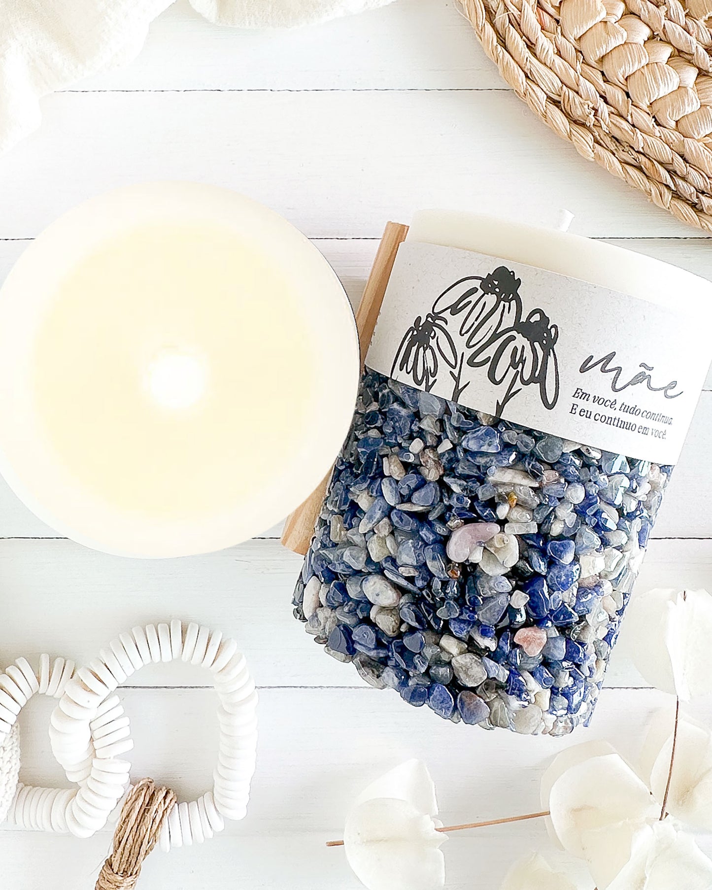 Velas Aromáticas - Pedras & Cristais • Sodalita M • Edição Dia das Mães
