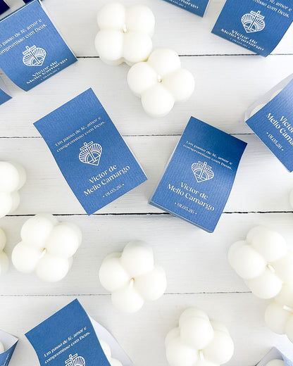 Brindes Personalizados • Vela Aromática Bubble Mini → 10 Unidades