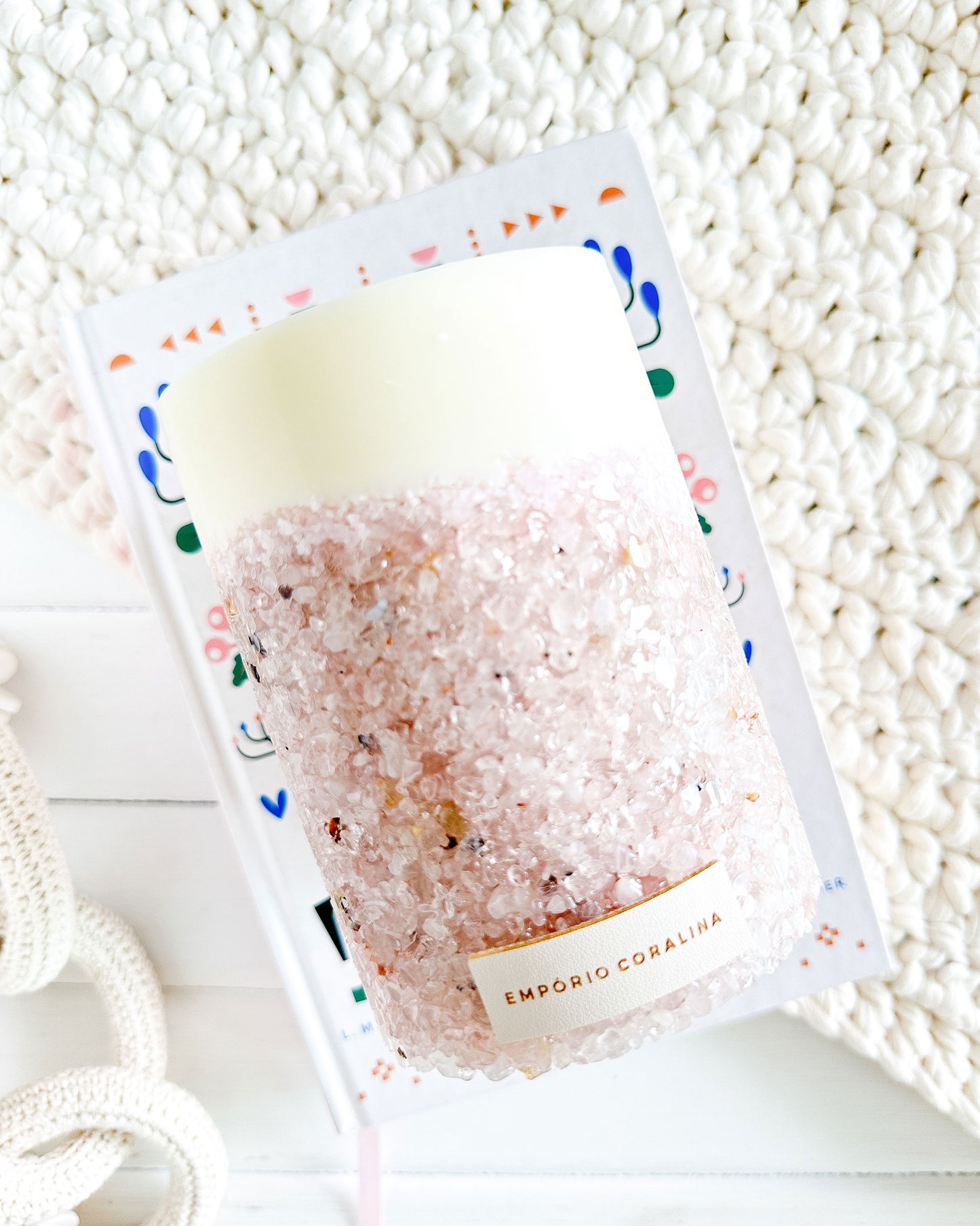 Velas Aromáticas - Pedras & Cristais • Quartzo Rosa