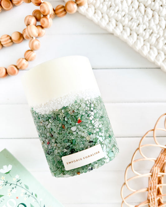 Velas Aromáticas - Pedras & Cristais • Quartzo Verde