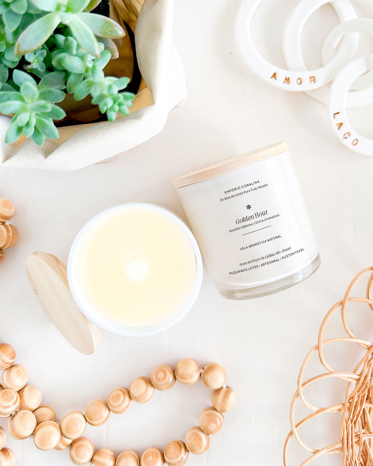 Vela Aromática Bossa • Golden Hour • Neróli, Lavanda & Vetiver