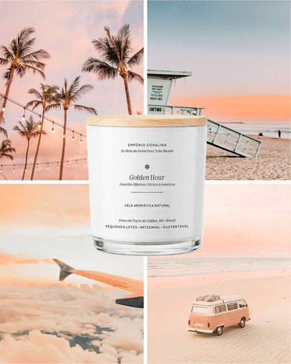 Vela Aromática Bossa • Golden Hour • Neróli, Lavanda & Vetiver