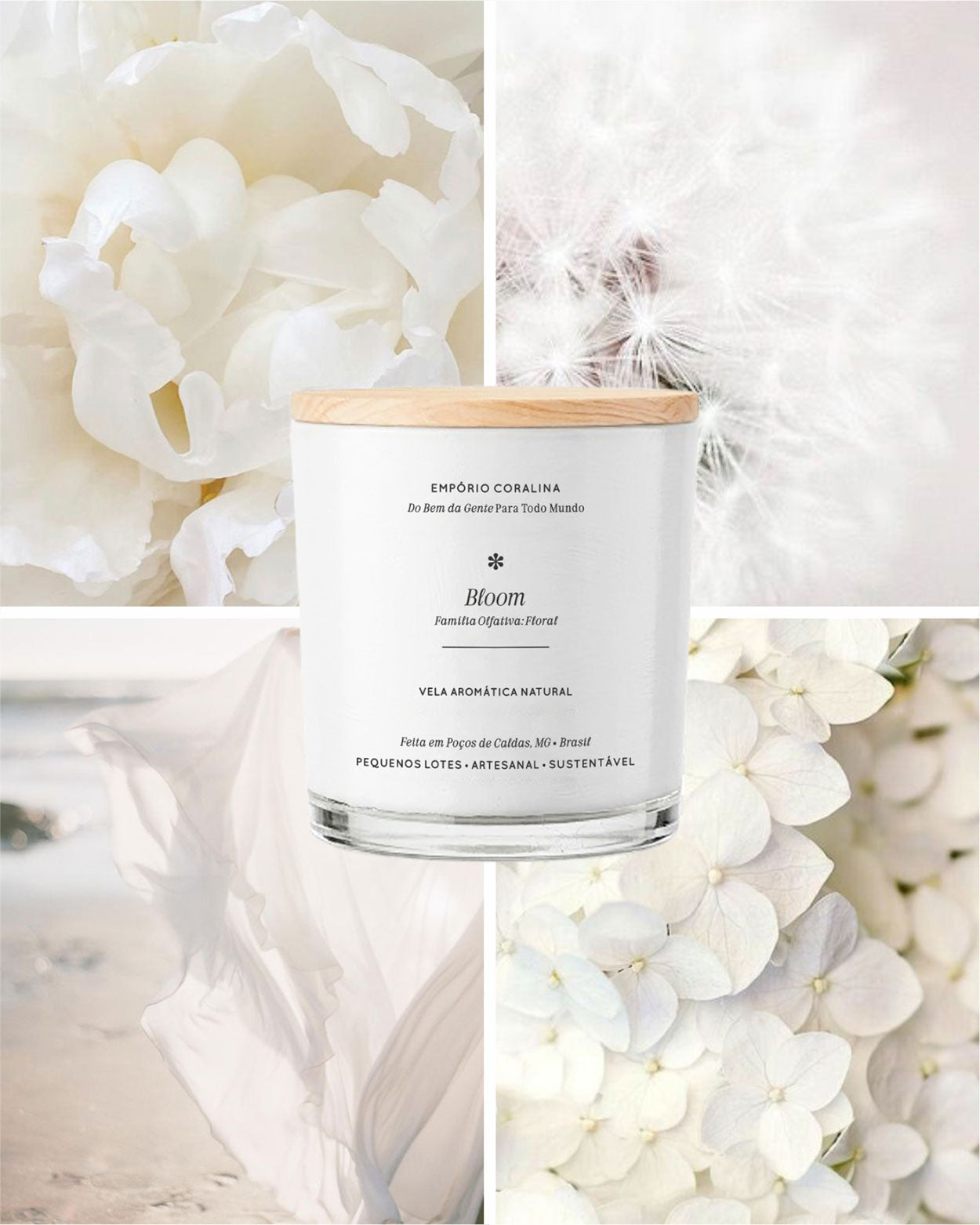 Vela Aromática Bossa • Bloom • Magnólia & Peônia