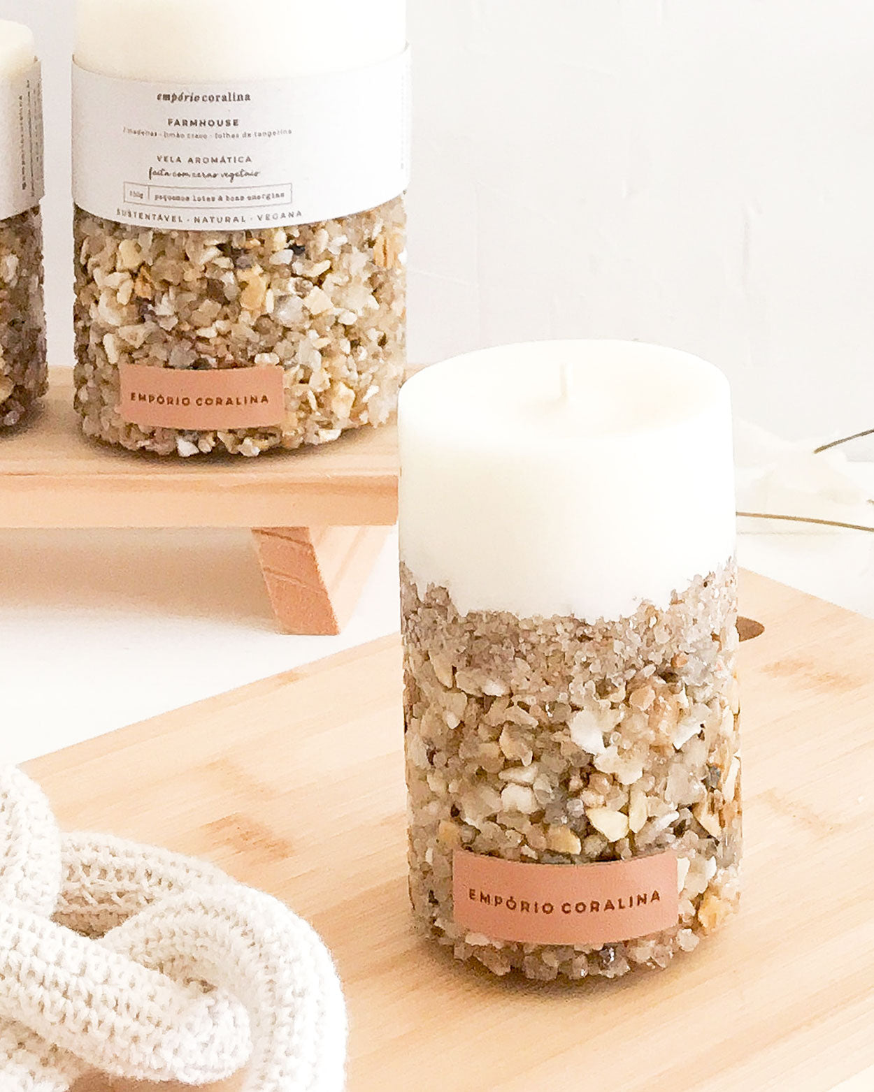 Velas Aromáticas - Pedras & Cristais • Pedras de Rio P