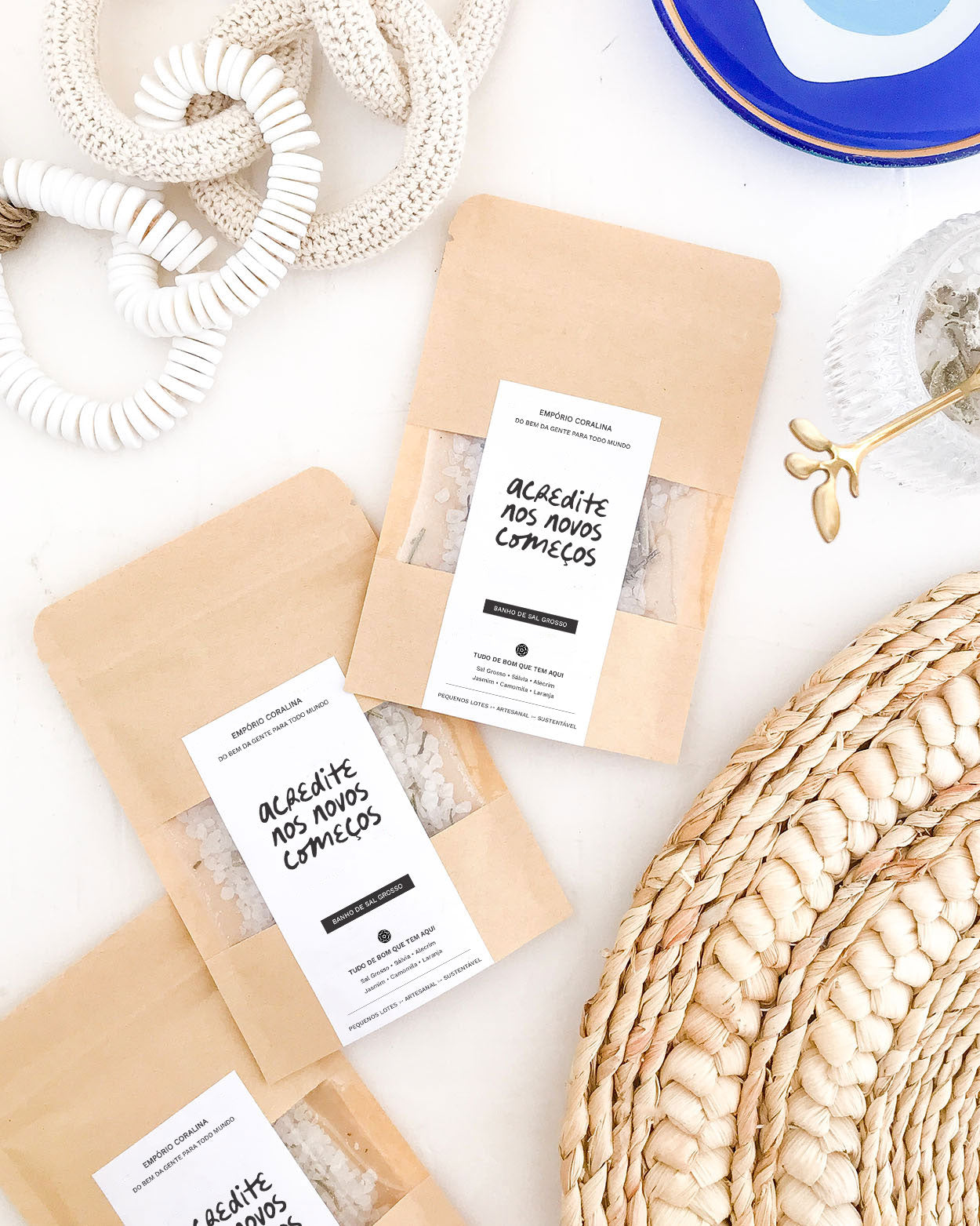 Banho de Sal Grosso • Coleção Novos Começos • Sachê Kraft