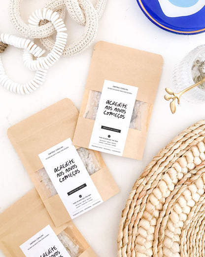 Banho de Sal Grosso • Coleção Novos Começos • Sachê Kraft