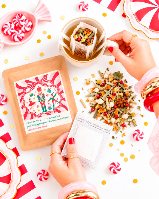Chá Natalino Personalizado · Mood de Natal · Drip Tea → 10 Unidades