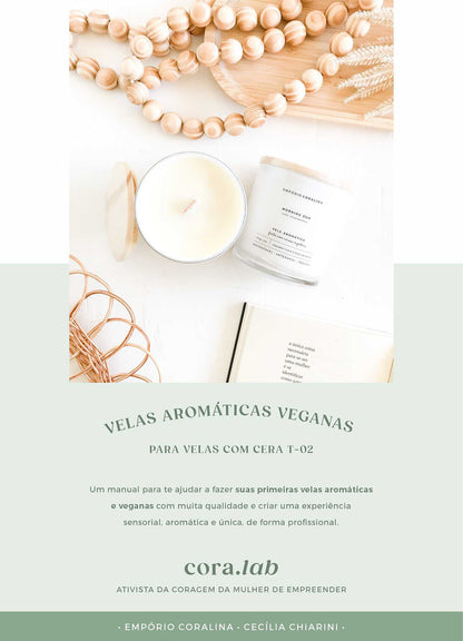 cora.lab • LIVRO velas aromáticas veganas • VERSÃO FÍSICA + AULA AO VIVO