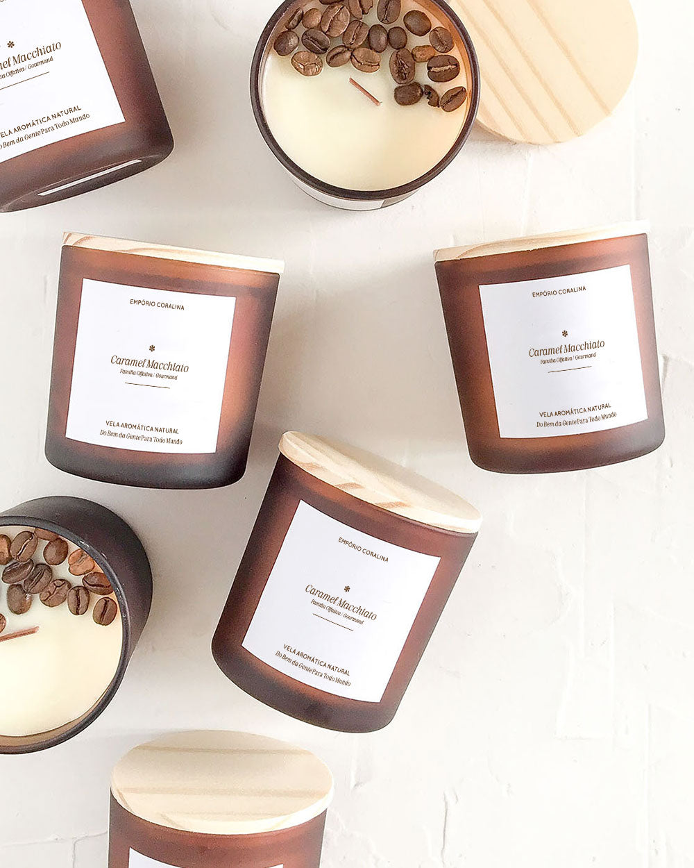Vela Aromática Bossa • Caramel Macchiato • Café, Caramelo & Baunilha