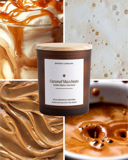 Vela Aromática Bossa • Caramel Macchiato • Café, Caramelo & Baunilha