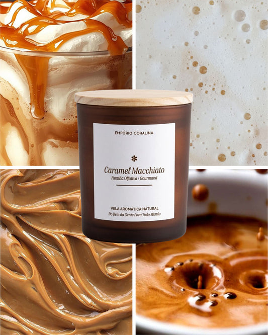 Vela Aromática Bossa • Caramel Macchiato • Café, Caramelo & Baunilha