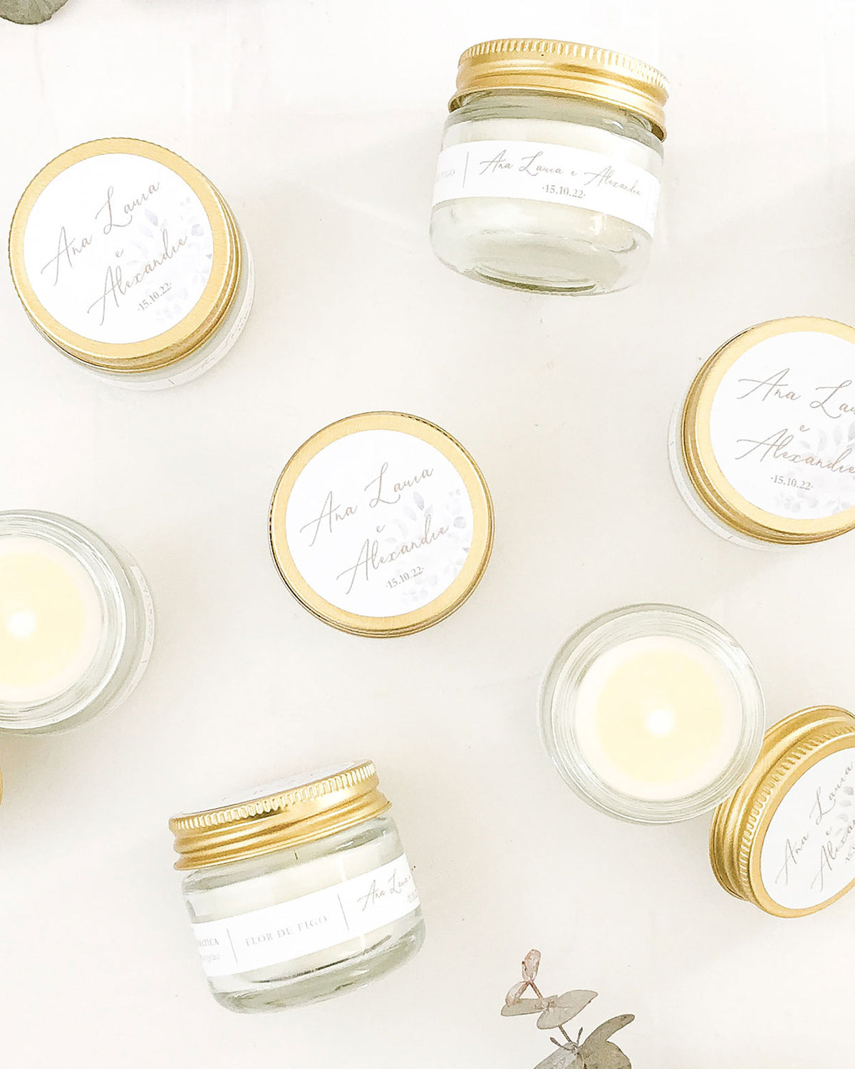 Lembranças Personalizadas • Vela Aromática Essência → 10 Unidades