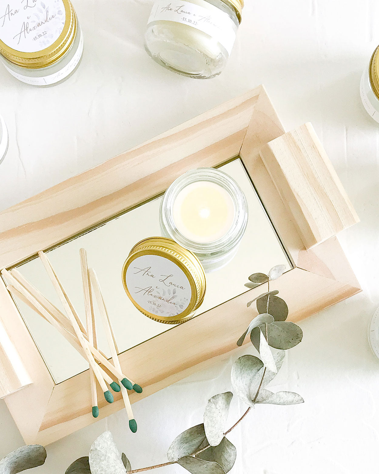 Lembranças Personalizadas • Vela Aromática Essência → 10 Unidades