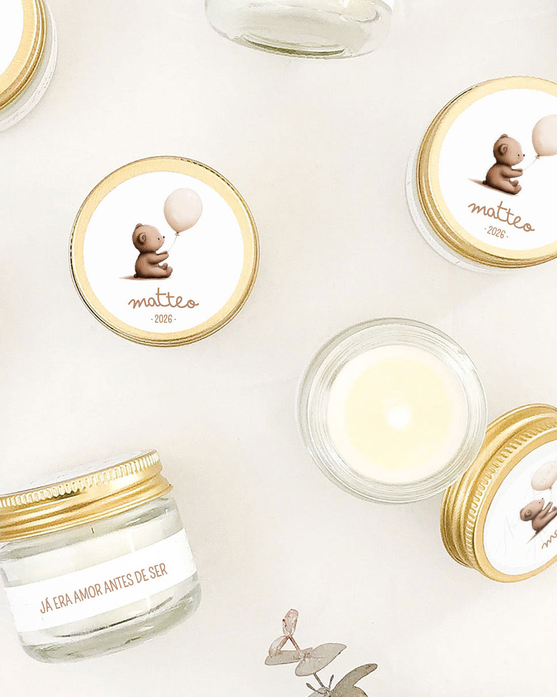 Lembranças Personalizadas • Vela Aromática Essência → 10 Unidades