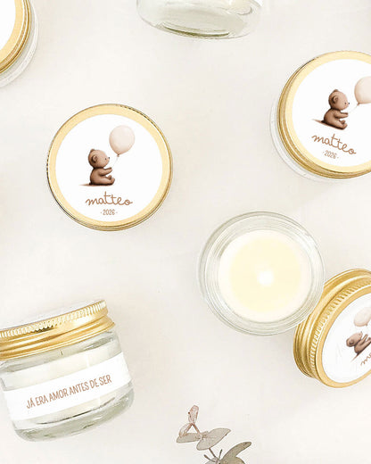 Lembranças Personalizadas • Vela Aromática Essência → 10 Unidades