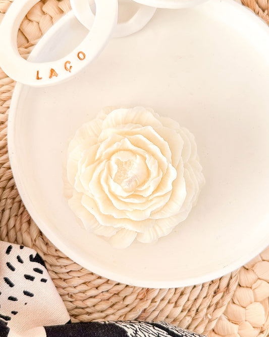 Kit Calma em Flor • Presente Vela Peônia e Escalda-Pés