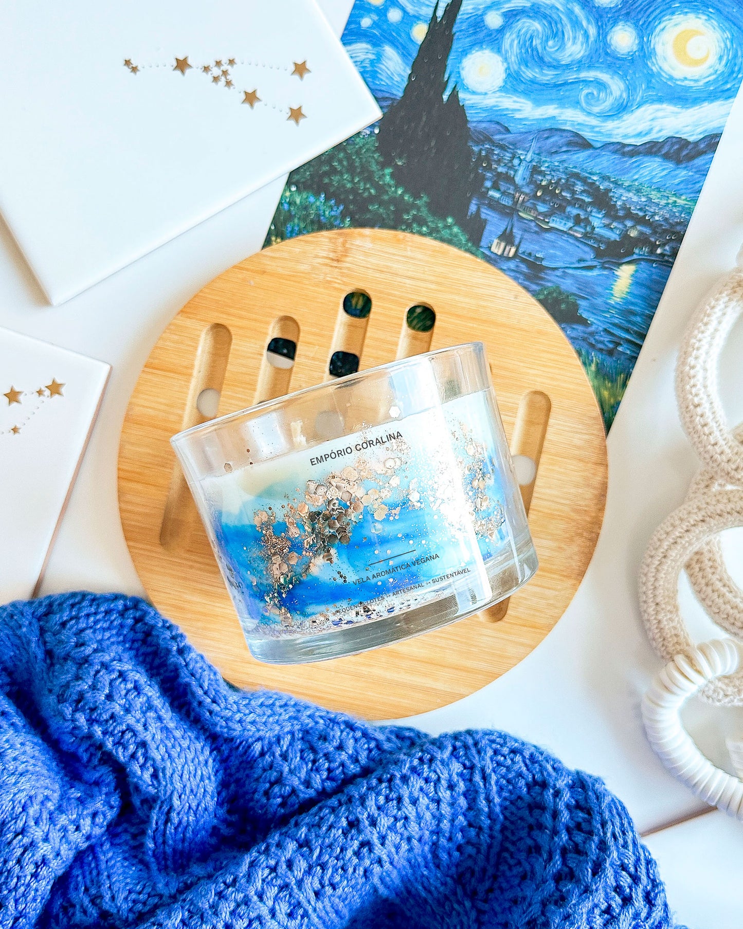 Vela Aromática • Noite Estrelada, Van Gogh