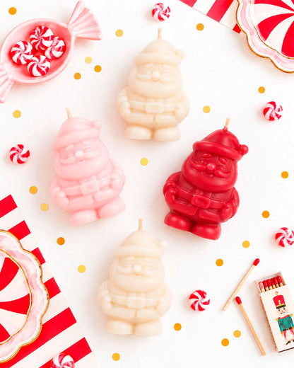 Vela Aromática Papai Noel • Mood de Natal • Pipoca de Caramelo com Flor de Sal → 5 Unidades