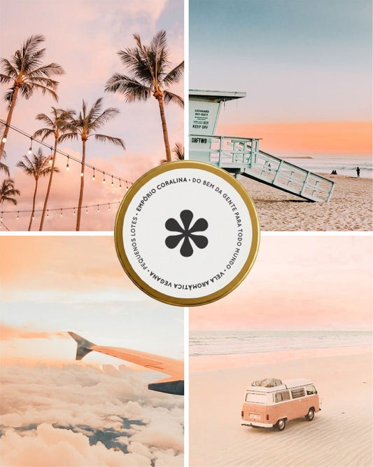 Vela Aromática Travel Tin • Golden Hour • Neróli, Lavanda & Vetiver