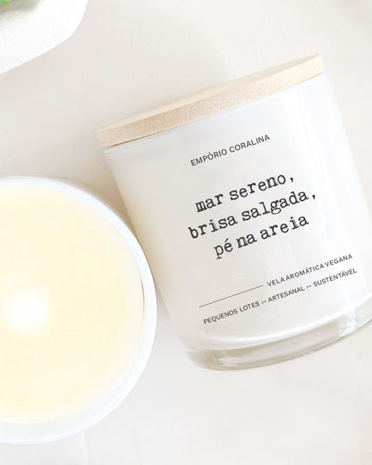 Vela Aromática • TemPOesia • Mar Sereno, Brisa Salgada, Pé na Areia