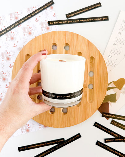 Vela Aromática • Mensagens Inspiradoras • Bossa