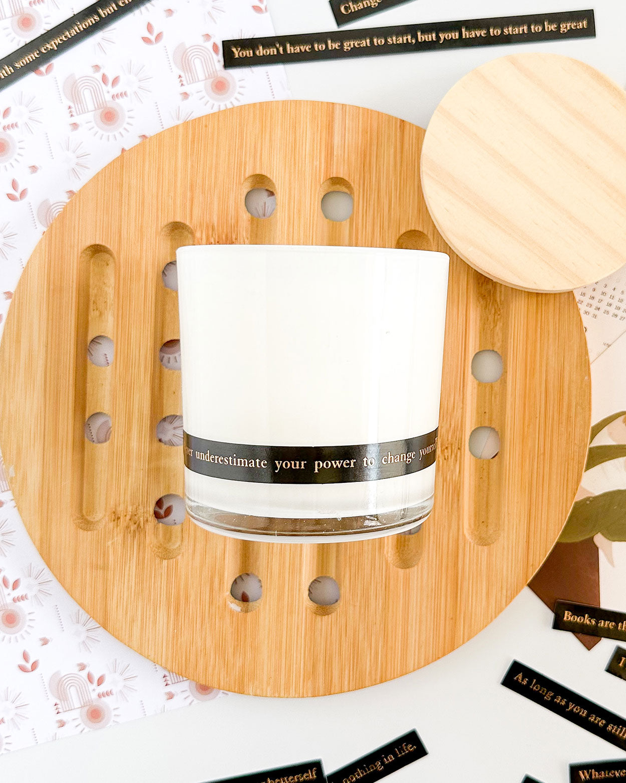 Vela Aromática • Mensagens Inspiradoras • Bossa