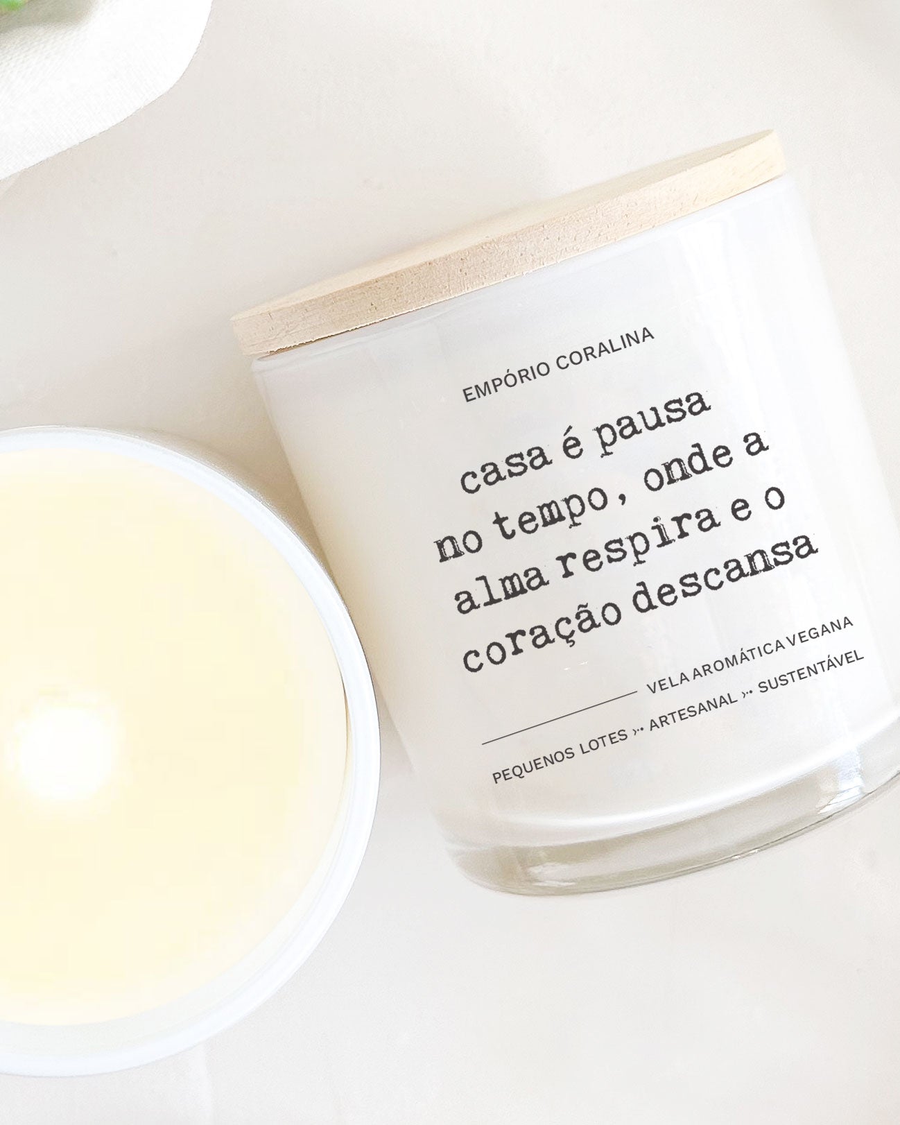 Vela Aromática • TemPOesia • Casa É Pausa No Tempo