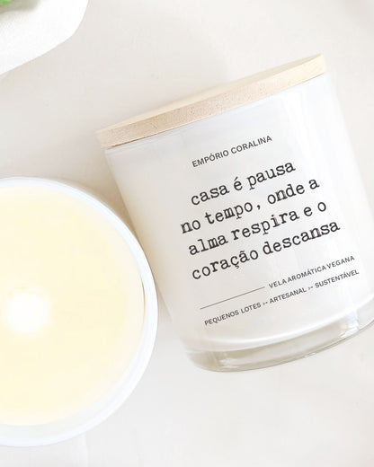 Vela Aromática • TemPOesia • Casa É Pausa No Tempo