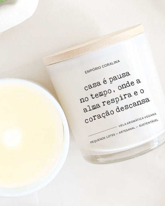 Vela Aromática • TemPOesia • Casa É Pausa No Tempo