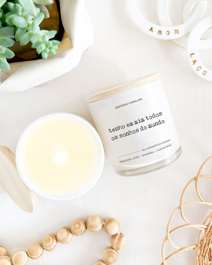 Vela Aromática • TemPOesia • Tenho em Mim Todos os Sonhos do Mundo