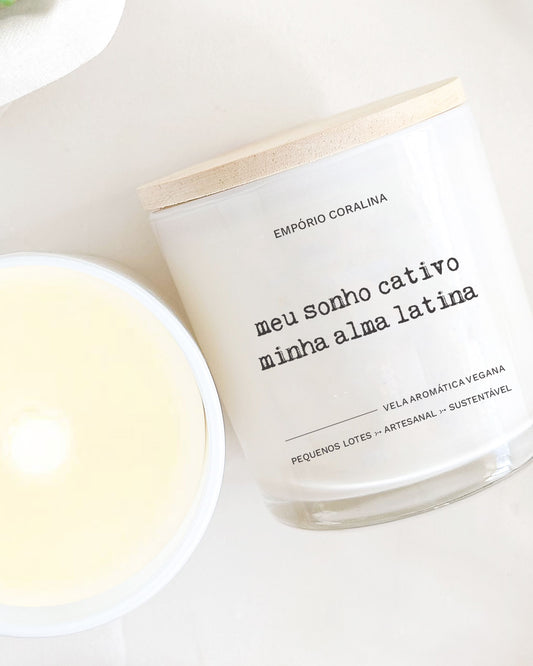 Vela Aromática • TemPOesia • Meu Sonho Cativo, Minha Alma Latina