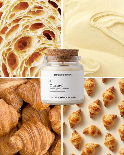 Vela Aromática Cora • Croissant • Massa Folhada Amanteigada