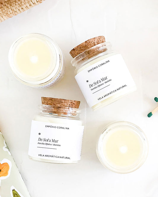 Vela Aromática Cora • De Sol a Mar • Melão, Lírio do Vale & Musk