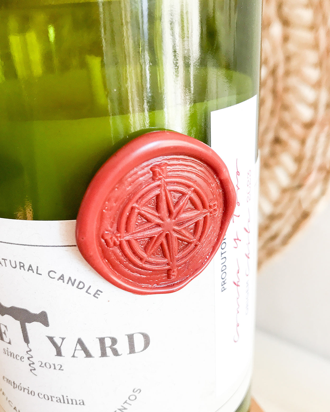 coleção wineyard • vela copo de garrafa de vidro