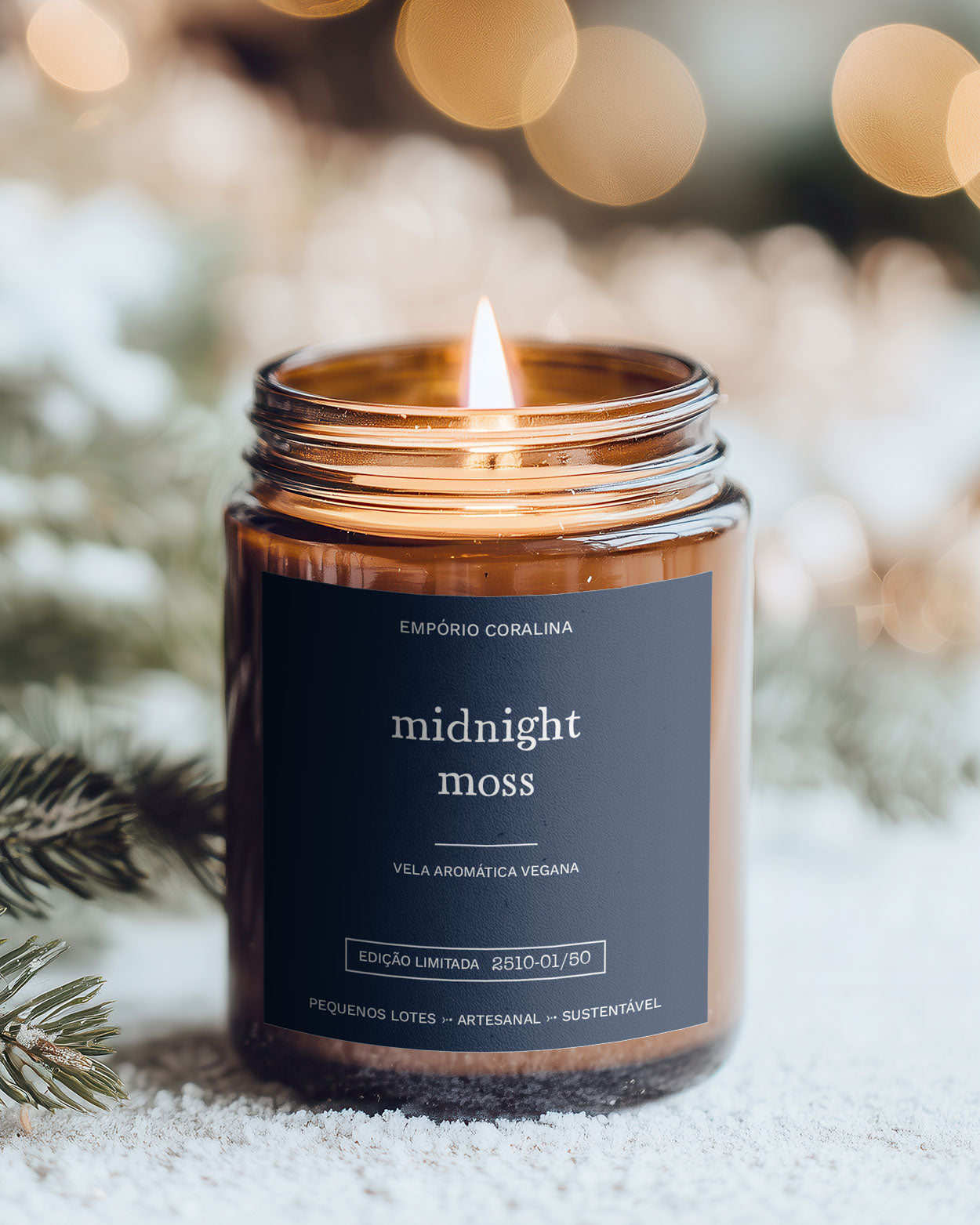 Vela Aromática • Midnight Moss • História de Natal