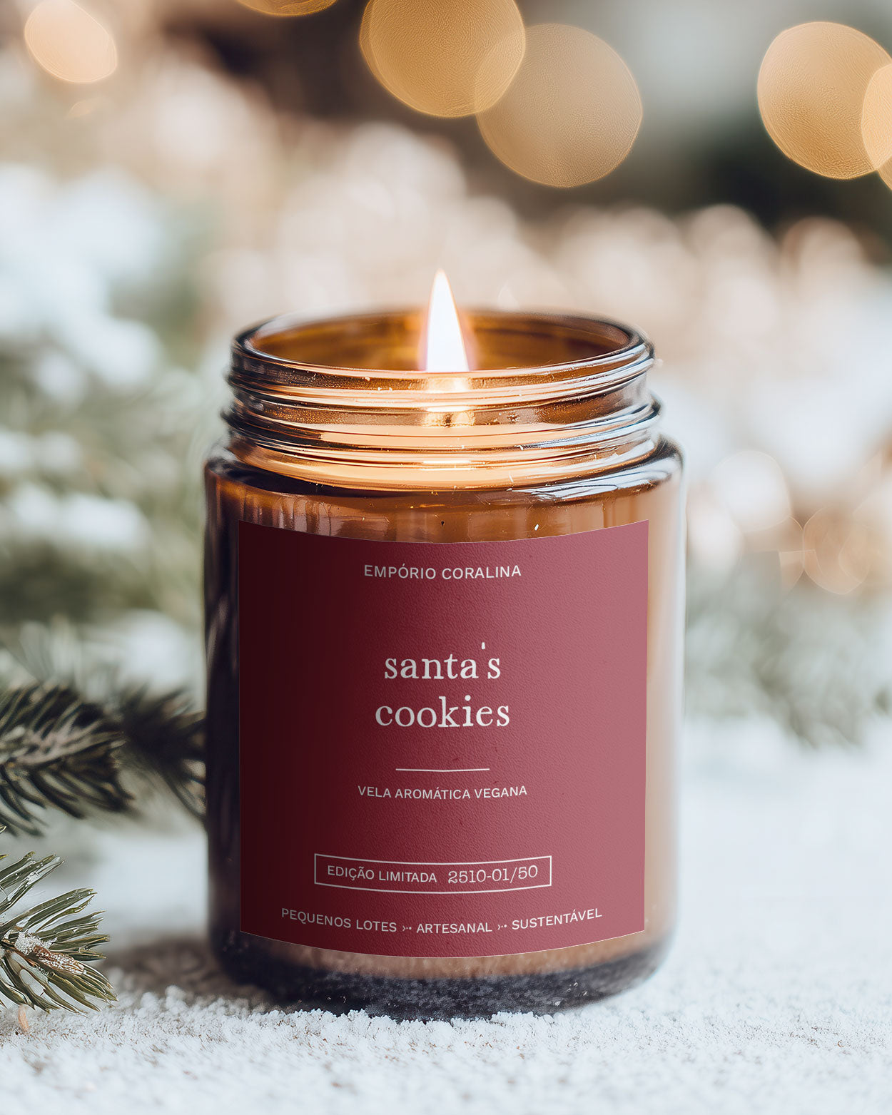 Vela Aromática • Santa's Cookies • História de Natal